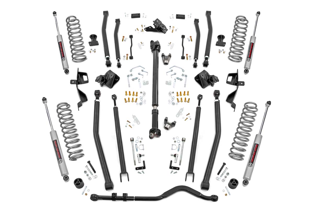Jeep Wrangler Suspension Lift Kit - Rough Country - 4 Inch Long Arm - '18-'23